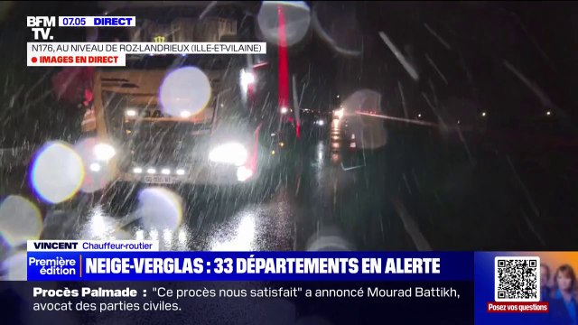Neige et verglas: les premiers flocons tombent sur les routes d'Ile-et-Vilaine