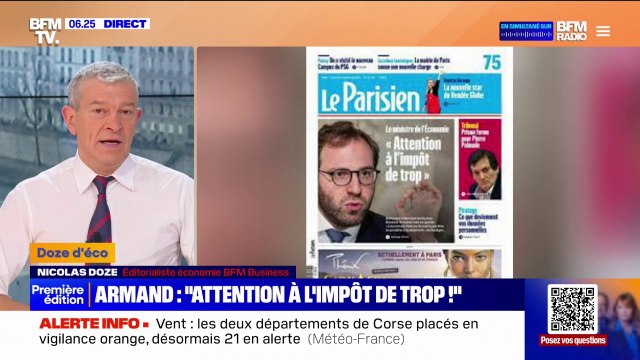 ÉDITO - Soit le patron de Bercy n'a aucun pouvoir, soit Antoine Armand prend une très grande distance avec Michel Barnier