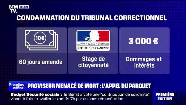 Proviseur menacé de mort au lycée Ravel: le parquet de Paris fait appel de la condamnation