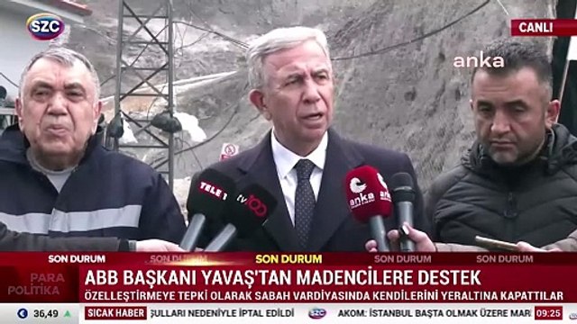 Mansur Yavaş'tan madencilere destek