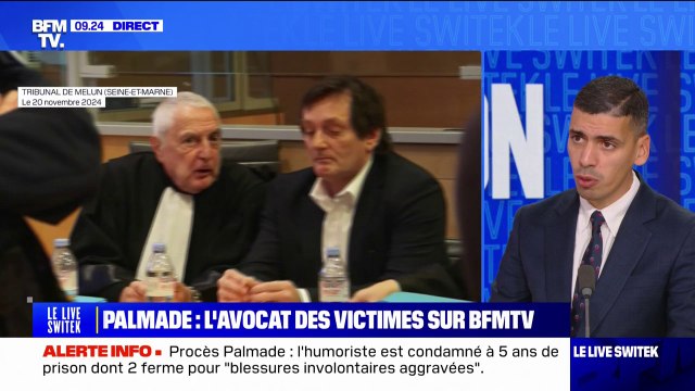 Pierre Palmade condamné: Sa demande de pardon a eu le mérite d'exister , déclare l'avocat des parties civiles