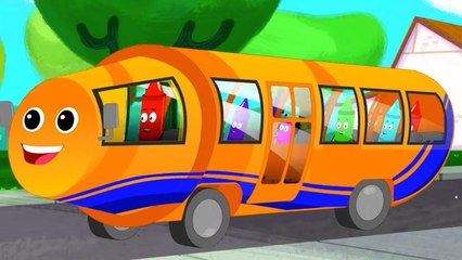 Wheels On The Bus, Fun Vehicle Song and Preschool Rhymes for Kids