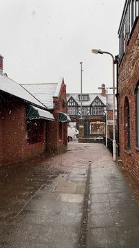 Lancer Court High Street in Wellington captured in the snow this morning (November 21)