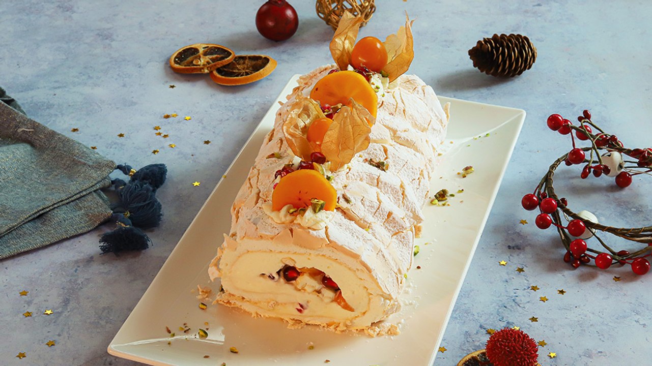 Bûche de Noël façon Pavlova