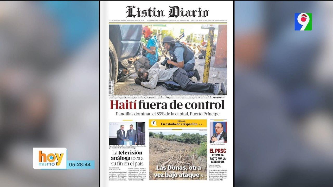 Titulares prensa dominicana jueves 21 de noviembre 2024 | Hoy Mismo