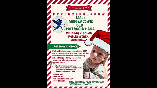 Piotruś Białas walczy z SMA. Pomagają mu przedszkolaki