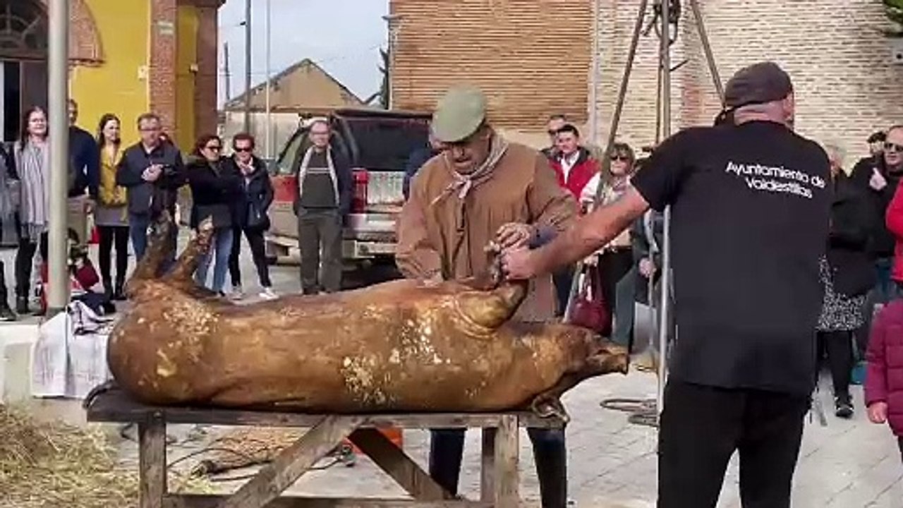 Fiesta de la matanza en Valdestillas