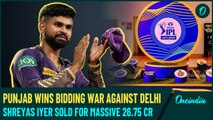 IPL Auction: Shreyas Iyer Smashes IPL Auction Records: Sold for Rs 26.75 Crore to Punjab Kings