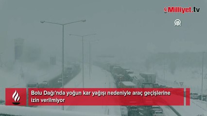 Bolu Dağı kar nedeniyle ulaşıma kapatıldı