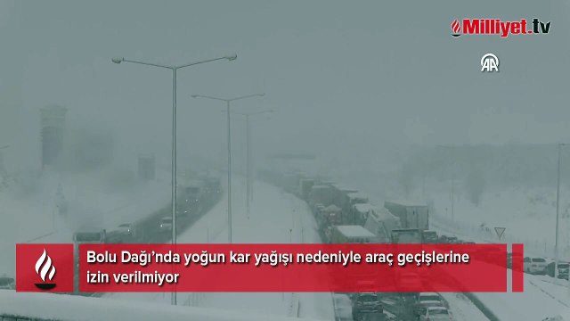Bolu Dağı kar nedeniyle ulaşıma kapatıldı