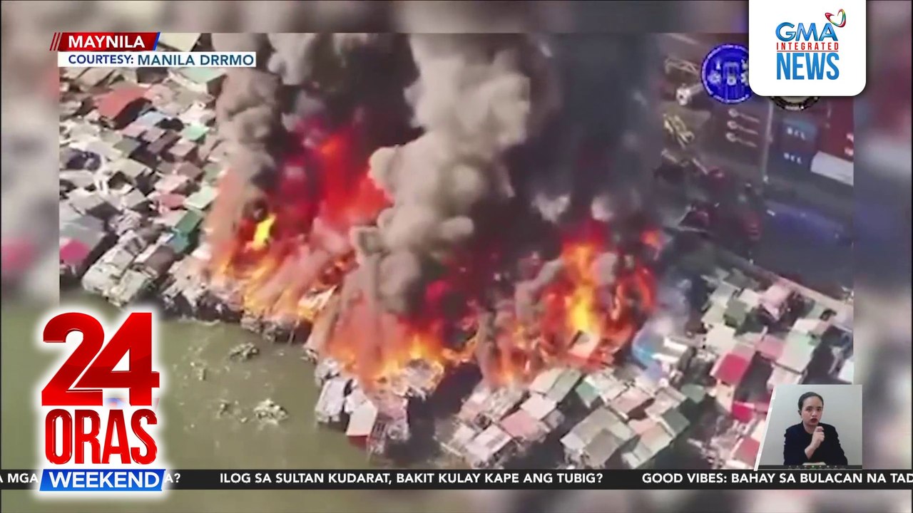 Halos 1,000 bahay, natupok sa sunog na itinaas sa Task Force Charlie; Helicopters at fire boats, tumulong sa pag-apula | 24 Oras Weekend