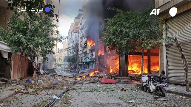 حرائق بعد غارات إسرائيلية على الضاحية الجنوبية لبيروت