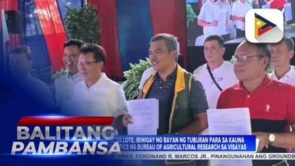 2,000 square meter na lote, ibinigay ng Tuburan LGU para sa kauna-unahang satellite office ng Bureau of Agricultural Research sa Visayas