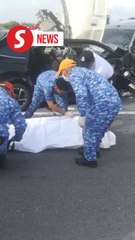 Eight men in single car die in collision with 4WD in Sibu