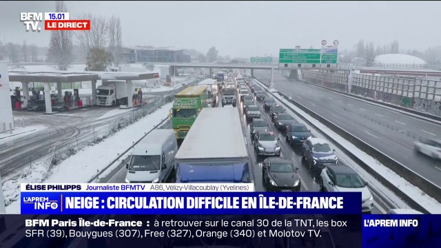 Neige/verglas: circulation difficile sur l'A86 dans les Yvelines