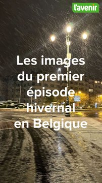 Les images des chutes de neige en Belgique