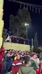 احتفالات في السلط بعد فوز فريقها بلقب الدرع