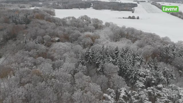 Le Brabant wallon vu du ciel : Un tapis de neige a recouvert le Brabant wallon