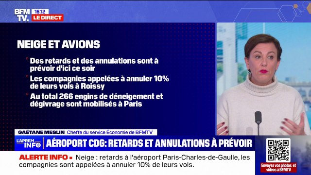 Neige: des retards et des annulations attendus ce jeudi soir à l'aéroport Roissy-Charles-de-Gaulle