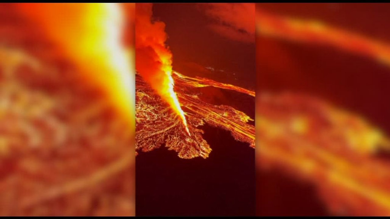 Abbondante fuoriuscita di lava dopo una nuova eruzione in Islanda