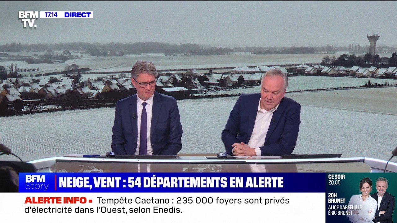 Neige: 235.000 foyers essentiellement localisés dans l'Ouest étaient privés d'électricité à 16H, selon Enedis