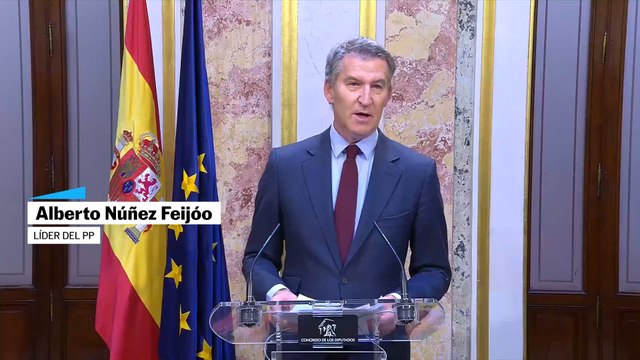 Feijóo pide la dimisión de Sánchez y se pone a disposición para una moción de censura