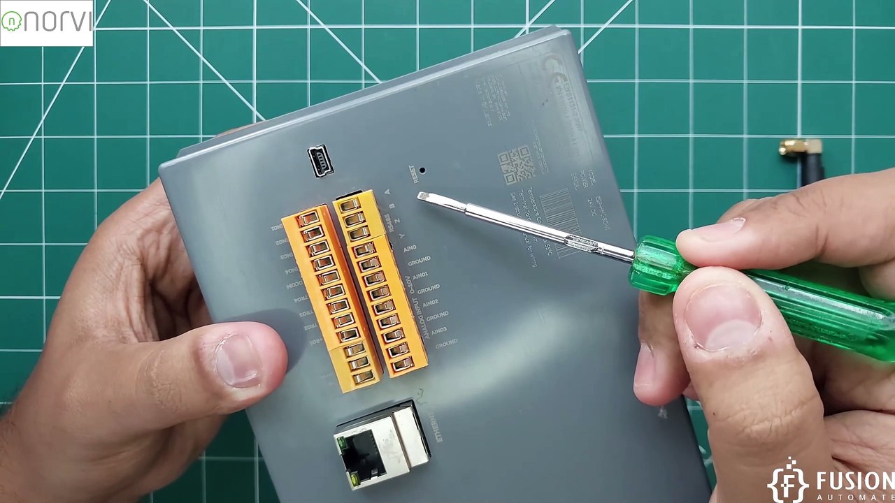 NORVI ESP32 Based Industrial HMI | LVGL | AI | DI | DO | RS485 | 24V DC | WiFi | SD Card | RJ45 |