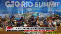 CFE destaca propuesta de México en el G20 para destinar 1% del gasto militar a reforestación