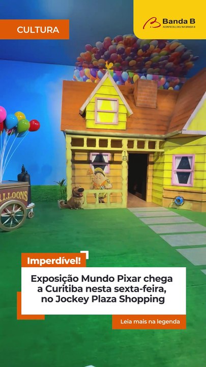 Exposição Mundo Pixar chega a Curitiba, no Jockey Plaza Shopping