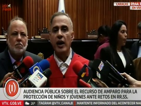 Fiscal Tarek William Saab: Tenemos que actuar como Estado y proteger a niños, niñas y adolescentes