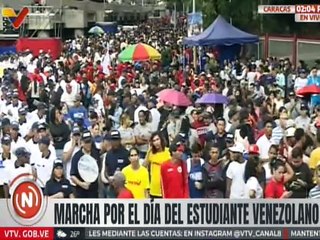 Juventud socialista marcha en Caracas por el Día del Estudiante Universitario