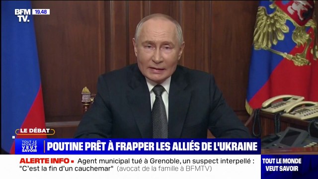 Vladimir Poutine: Nous nous considérons en droit d'utiliser nos armes contre les installations militaires des pays qui autorisent l'utilisation de leurs armes contre nos installations