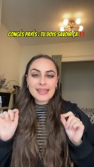 Jours de congés : tu dois savoir ça