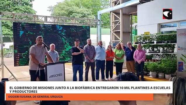 El gobierno de Misiones junto a la Biofábrica entregaron 10 mil plantines a escuelas y productores