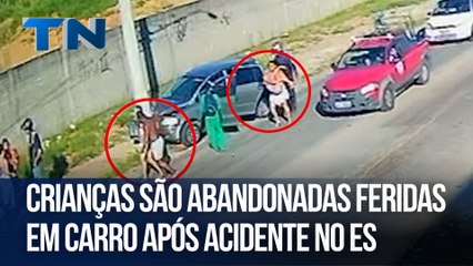 Crianças são abandonadas feridas em carro após acidente no ES