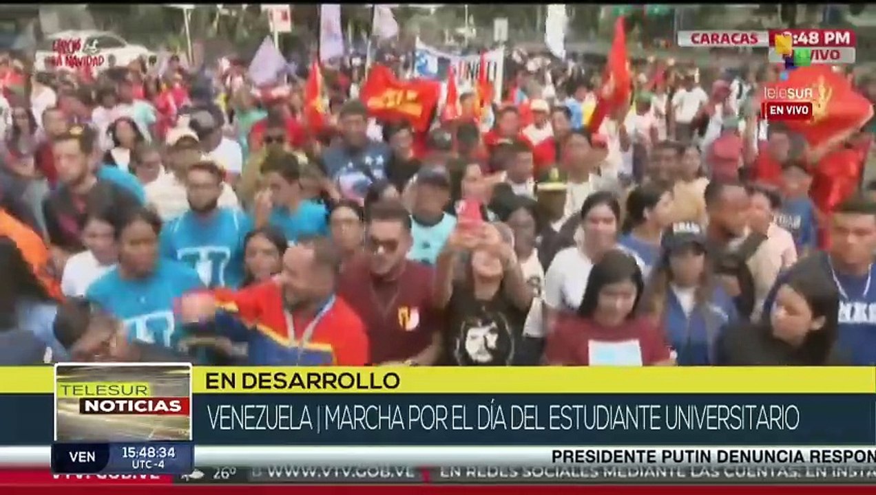 Marcha en conmemoración del día del estudiante universitario en Venezuela