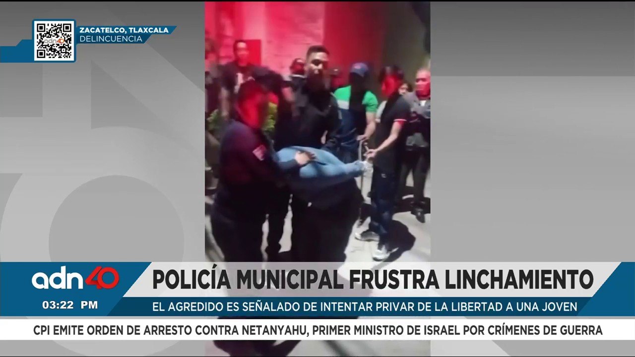 Policía municipal frustra linchamiento en Tlaxcala, habitantes agarraron a supuesto secuestrador