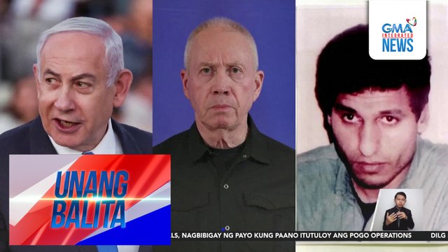 Israeli PM Netanyahu at kaniyang ex-defense chief, pati ang Hamas leader na si Al-Masri, inisyuhan ng arrest warrant ng ICC | Unang Balita