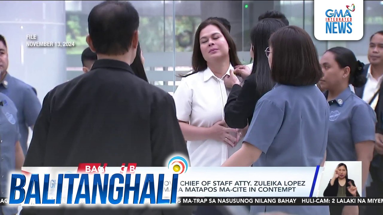 VP Duterte, binisita si OVP Chief of Staff Atty. Zuleika Lopez na naka-detain sa Kamara matapos ma-cite in contempt | Balitanghali