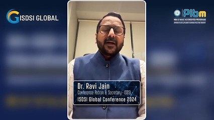 Welcoming the Participants of the 18th ISDSI-G Conference ft. Dr. Ravi Jain, ISDSI Secretary  at PIBM