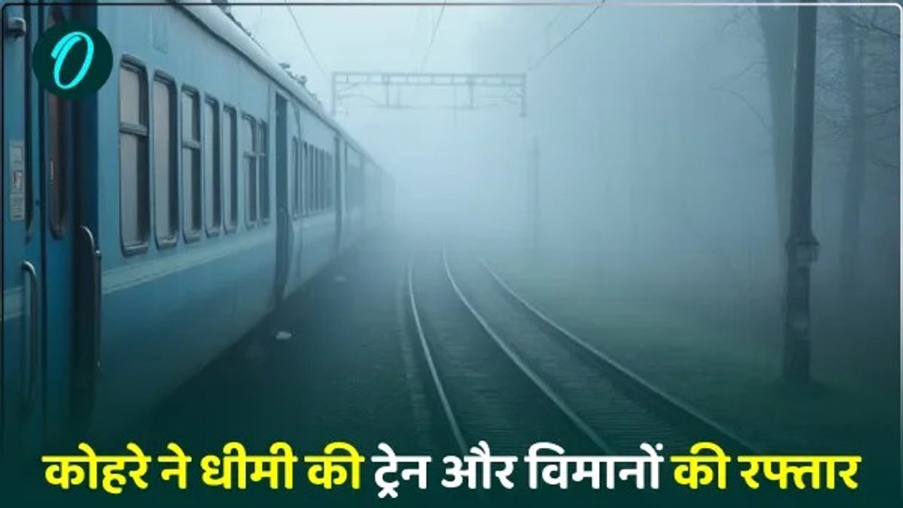 कोहरे ने धीमी की ट्रेन और विमानों की रफ्तार, 12 ट्रेनें और 6 फ्लाइट delayed