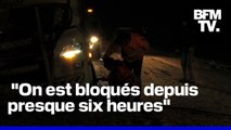 Bloqués par la neige, ces automobilistes ont passé la nuit dans leur voiture