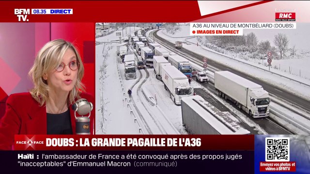 Les consignes n'ont pas été suivies : Agnès Pannier-Runacher évoque les poids lourds bloqués par la neige