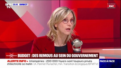 "On est sur un chemin étroit": Agnès Pannier-Runacher se dit "confiante" pour le budget 2025