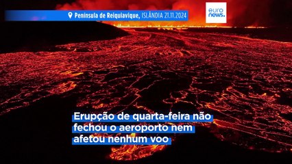 Vulcão na Islândia em pico de atividade encerra Lagoa Azul