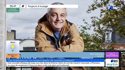 Iain Levison présente "Les stripteaseuses ont toujours besoin de conseils juridiques" à Montélimar