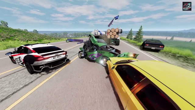 BeamNG Drive: Reckless Driving and Realistic Highway Crashes