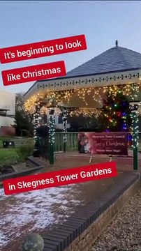 Christmas tree is lit in Tower Gardens, Skegness