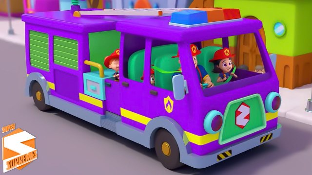 Rodas No Caminhão De Bombeiros + Rimas Infantis para Crianças