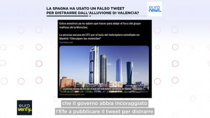 La Spagna ha usato un falso tweet per distrarre dall'alluvione di Valencia? La diffusione di teorie cospirative